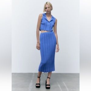 NEW! Zara chenille rib skirt M